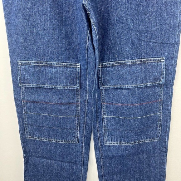 Tommy Hilfiger Vintage Cargo Jeans Size 9 Juniors Button Front Y2K - Picture 5 of 15